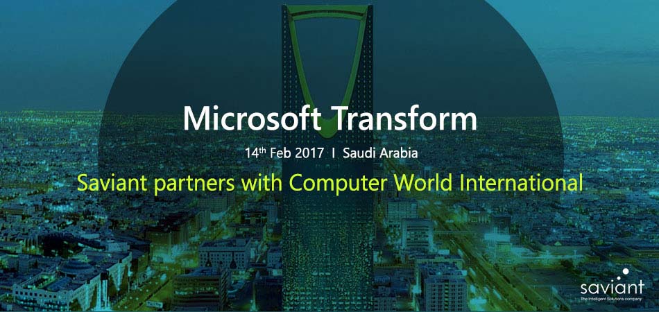 Microsoft Tranform - Saviant partners with Computer World